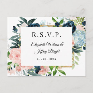 Rustikale Aquarellnarbenblüte Gold Floral UAWG Einladungspostkarte