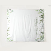 Rustikale Aquarellpflanze Foto Hintergrund Wandteppich (Vorderseite (Horizontal))