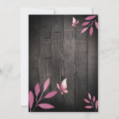 Rustikale Aquarellschmetterlingsdusche Einladung (Rückseite)