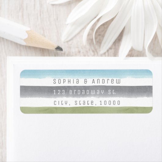 Rustikale Aquarellstreifen Wassersport Hochzeit (Insitu)