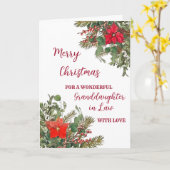 Rustikale Aquarelltonnen Weihnachten Karte (Gelbe Blume)