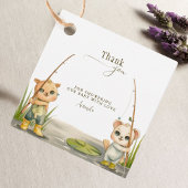 Rustikale Aquarellwald Kinderdusche Danke Geschenkanhänger