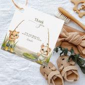Rustikale Aquarellwald Kinderdusche Danke Geschenkanhänger