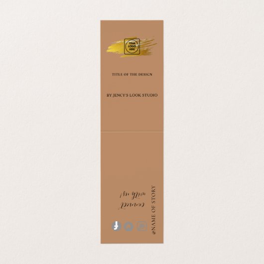Rustikale Armband-Schmuck-Logo-Auslage Visitenkarten (Außenseite Aufgefaltet)