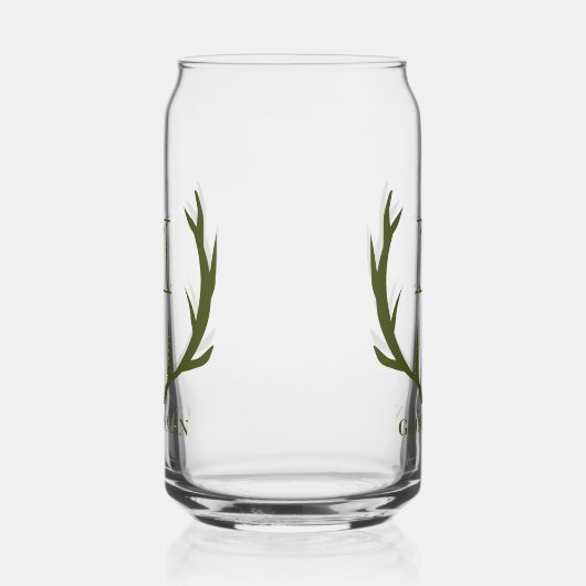 Rustikale Army Green Antler Custom Trauzeugen Gift Dosenglas (Rechts)