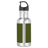 Rustikale Army Green Antler Custom Trauzeugen Gift Edelstahlflasche (Rückseite)