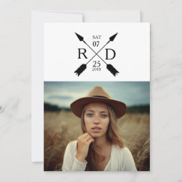 Rustikale Arrow-Graduierungspartei lädt ein Einladung