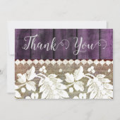 rustikale Art mit Holz und Spitze - danke (Vorderseite)