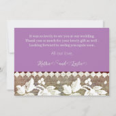 rustikale Art mit Holz und Spitze - danke (Rückseite)