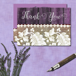 rustikale Art mit Holz und Spitze - danke