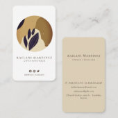 Rustikale Artisan Earthy Tones Botanical Visitenkarte (Vorne/Hinten)