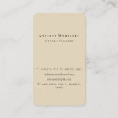 Rustikale Artisan Earthy Tones Botanical Visitenkarte (Rückseite)