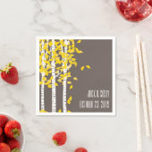 Rustikale Aspen Birch Trees Wedding Napkins Serviette (Beispiel)