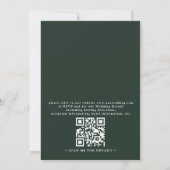 Rustikale Aspen Colorado QR-Code Hochzeit im Gebir Einladung (Rückseite)