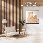 Rustikale Ästhetik mit beige verwitterter Textur Poster