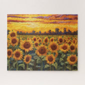 Rustikale Ästhetik Sonnenblumensonne Puzzle (Horizontal)