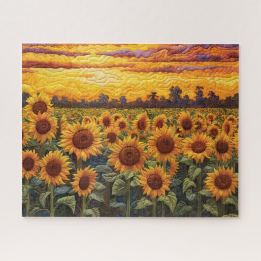 Rustikale Ästhetik Sonnenblumensonne Puzzle (Horizontal)