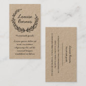 Rustikale, asymmetrische Kräuterwüstenkarte Visitenkarte (Vorne/Hinten)