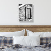 Rustikale Außenanlage mit Fenster Leinwanddruck (Insitu (Schlafzimmer))