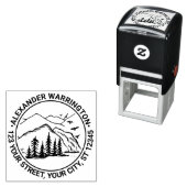 Rustikale Außenanlagen: Name der Bergbauten Anschr Permastempel (Beispiel)