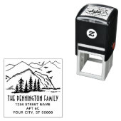 Rustikale Außenanlagen: Name der Bergbauten Anschr Permastempel (Beispiel)