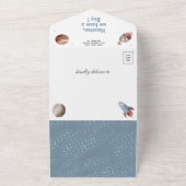 Rustikale Außenraumdusche Niedlich Planets Rocket All In One Einladung (Außenbereich)