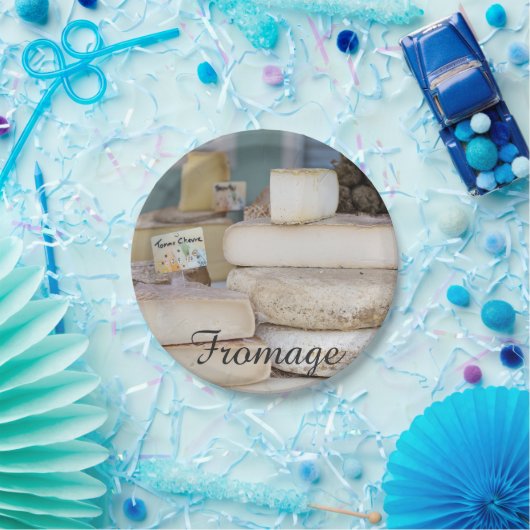 Rustikale Auswahl von französischem Käse Pappteller (Party)