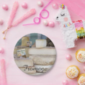 Rustikale Auswahl von französischem Käse Pappteller (Party)