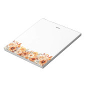 Rustikale Autum-Blume fallen nach Maß Notizblock (Rotiert)