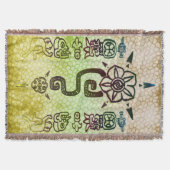 Rustikale AZTEC Tribal Folk Art Decke (Vorderseite)