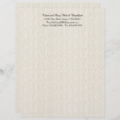 Rustikale B&B-Gästebuchseite von Weiß Briefbogen (Vorne/Hinten)