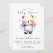Rustikale Baby Bear Baby Dusche Einladung (Vorne/Hinten)