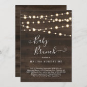 Rustikale Baby-Brunch-Einladung Einladung (Vorne/Hinten)