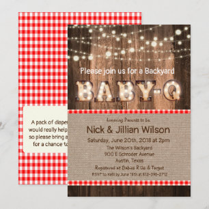 Rustikale Baby-Q-BBQ-Baby-Shower-Einladung Einladung