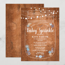Rustikale Baby-Sprinkle-Mason-Glas-Lichterkette