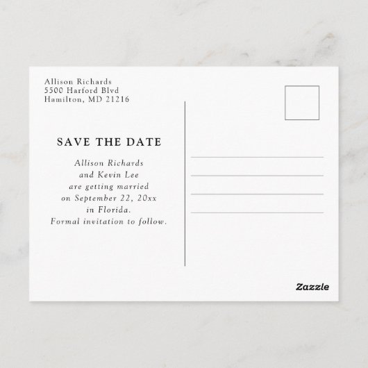 Rustikale Babybrille & String Lights Save the Date Postkarte (Rückseite)