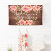 Rustikale Babydusche Dahlia Blume braun Banner (Insitu)