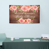 Rustikale Babydusche Dahlia Blume braun Banner (Messeveranstaltung)