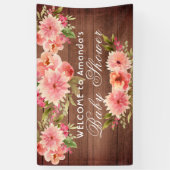 Rustikale Babydusche Dahlia Blume braun Banner (Vertikal)