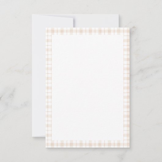 Rustikale Babydusche dank Bauernhof Dankeskarte (Rückseite)