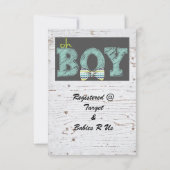 Rustikale Babydusche Einladung (Rückseite)