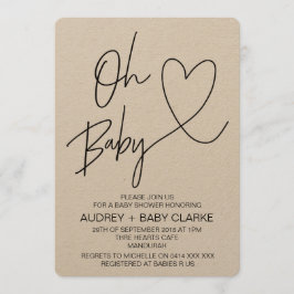 Rustikale Babydusche Einladungen Oh Baby