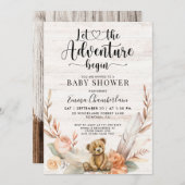 Rustikale Babydusche Erlebnisanfänger Einladung (Vorne/Hinten)