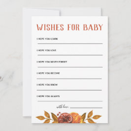 Rustikale Babydusche für den Herbst Einladung