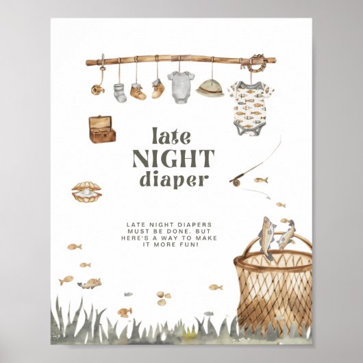 Rustikale Babydusche für späte Nächte Poster (Vorne)