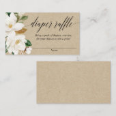 Rustikale Babydusche - Gewinnkarten Begleitkarte (Vorne/Hinten)