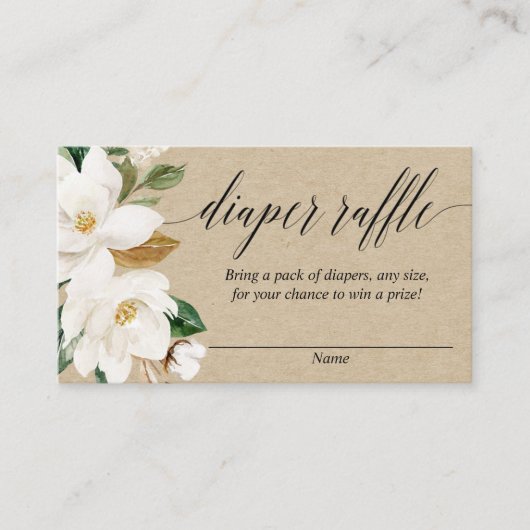 Rustikale Babydusche - Gewinnkarten Begleitkarte (Vorderseite)