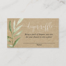 Rustikale Babydusche - Gewinnkarten