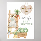 Rustikale Babydusche im Bauernhof Willkommen Poster (Vorne)