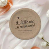 Rustikale Babydusche, Kraft, neutrale Geschlechtsz Pappteller